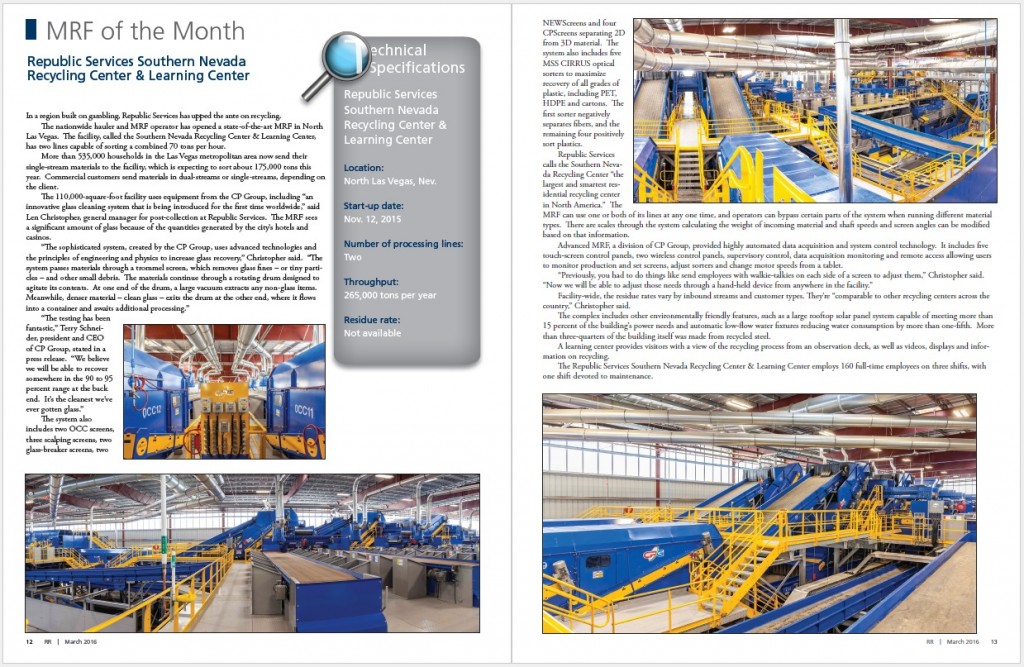 CP Group featured as MRF of the Month in Industry Publication